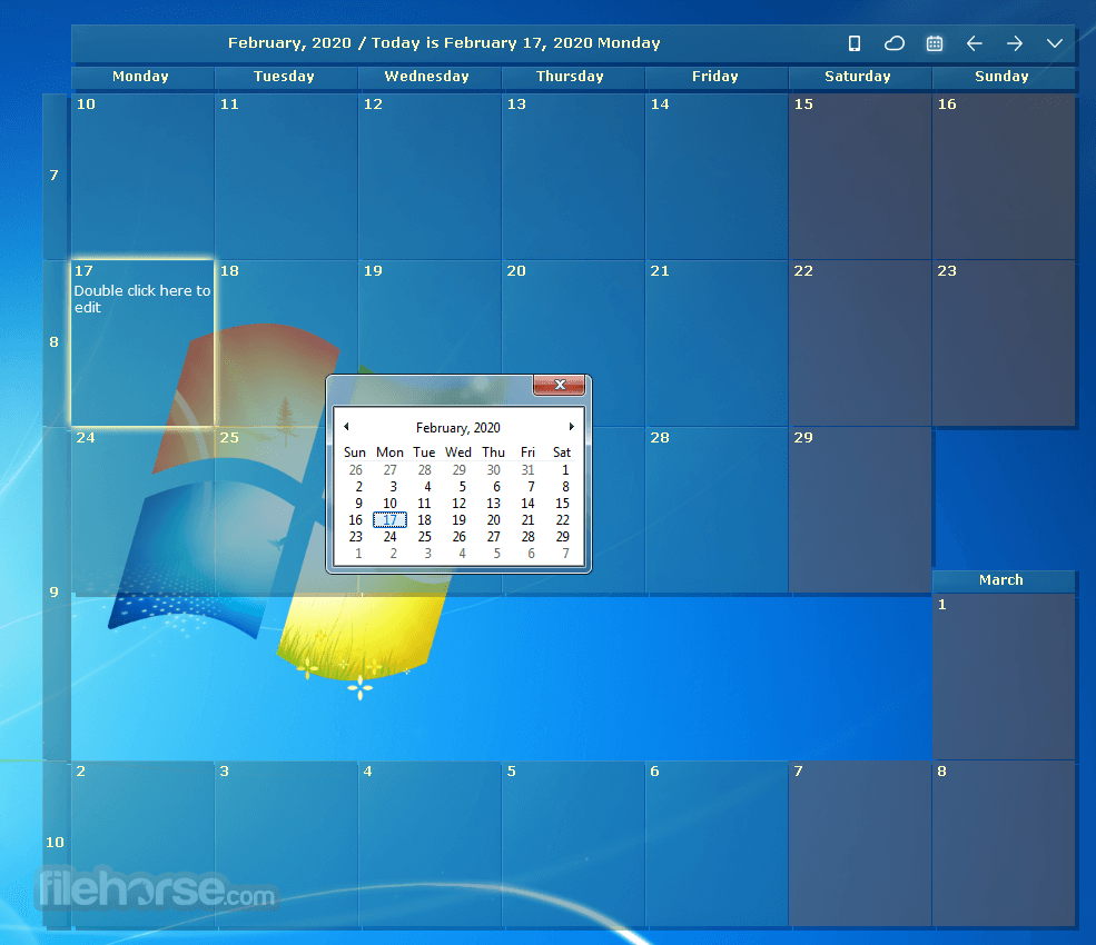 desktop calendar free download windows 10