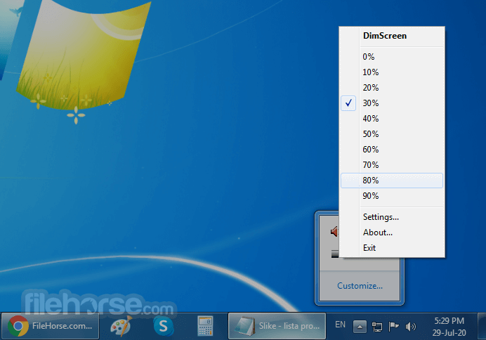 windows 10 dim screen