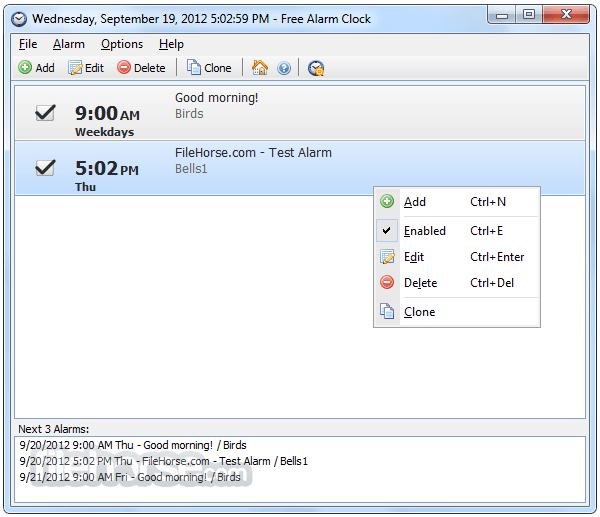 alarm clock app for pc