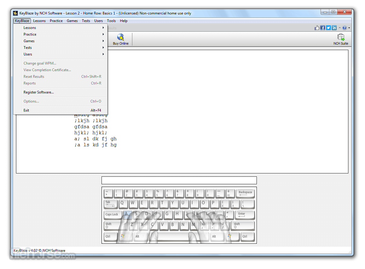 keyblaze typing tutor free download