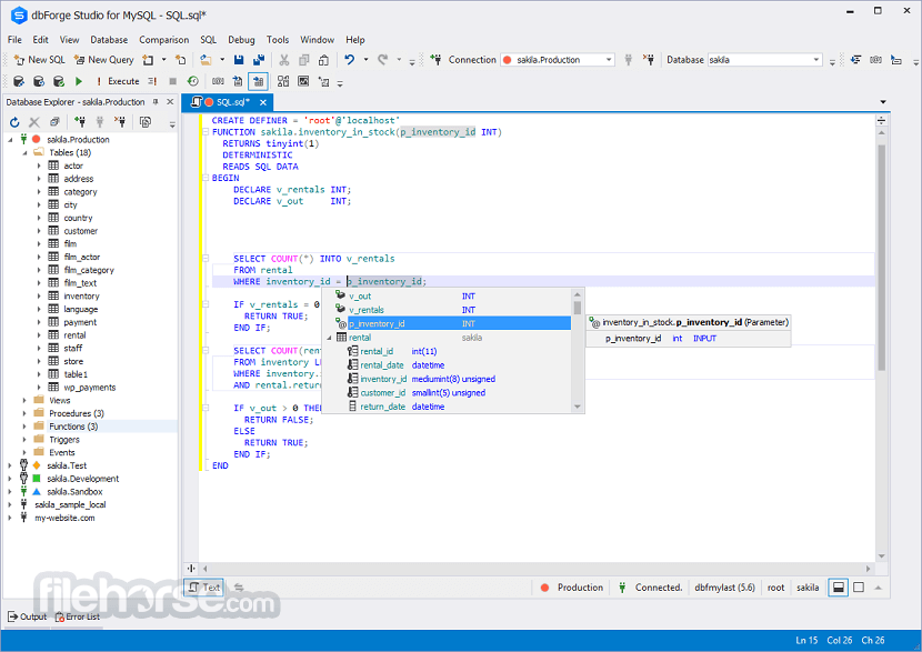 dbForge Studio for MySQL Professional 9.0.897 Screenshot 1