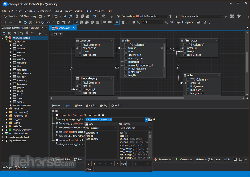 dbforge studio for mysql