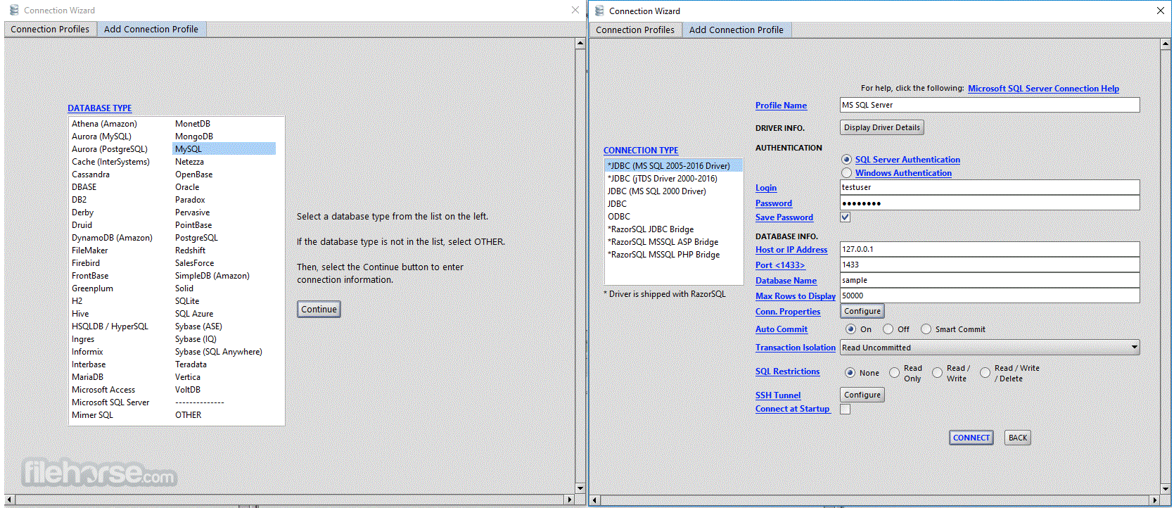 RazorSQL 10.0.7 (64-bit) Screenshot 2