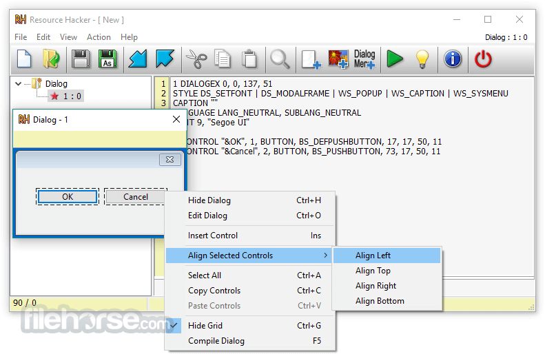 Resource Hacker 5.2.7 Build 427 Screenshot 1