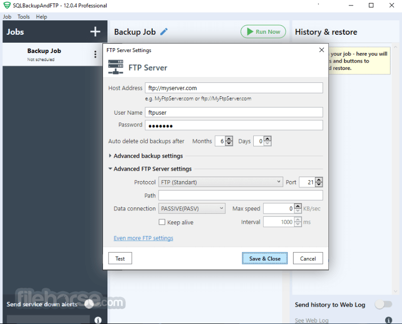 SQLBackupAndFTP 12.7.0 Screenshot 3