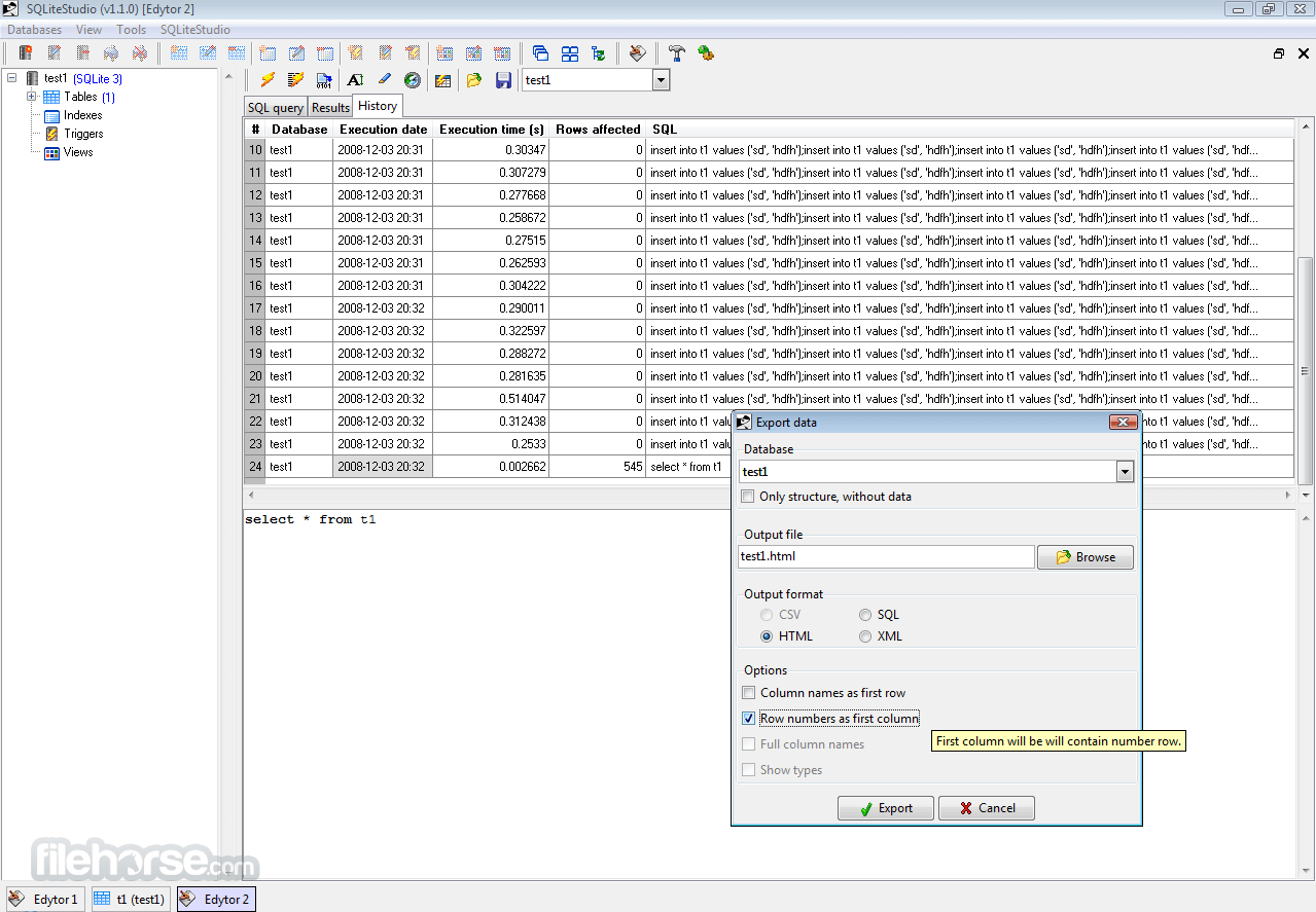 SQLiteStudio 3.4.4 Screenshot 2