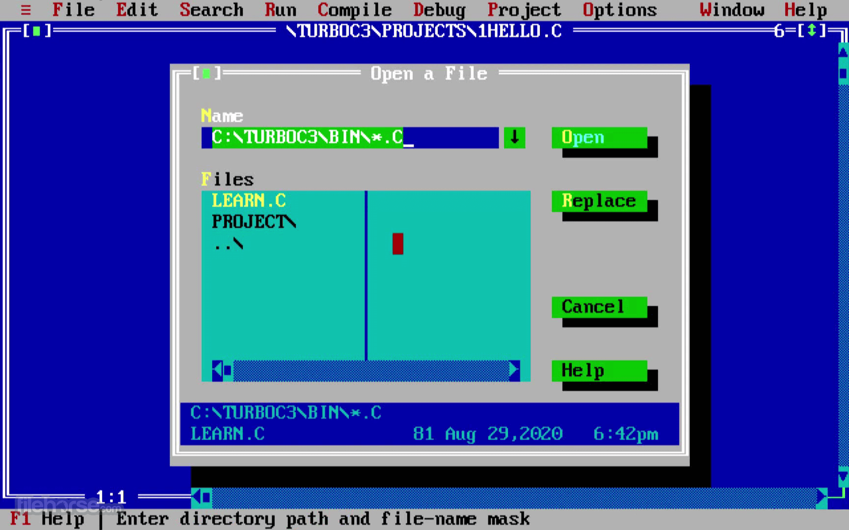 turbo c programing software