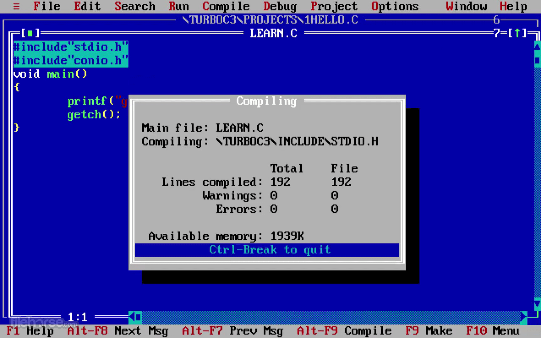 Turbo c++ download for windows 10