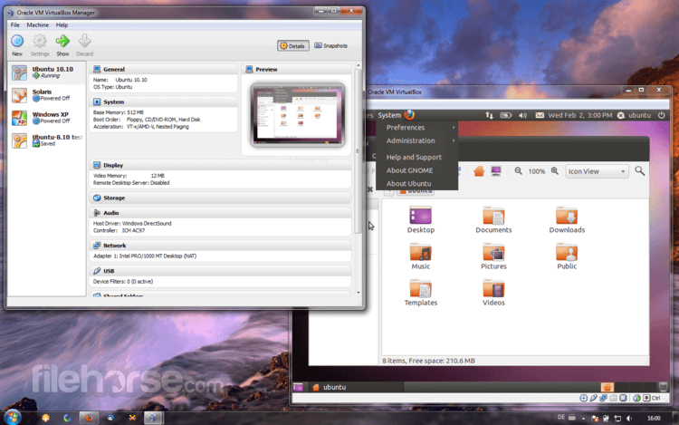 VirtualBox 6.1.34 Build 150636 Screenshot 1