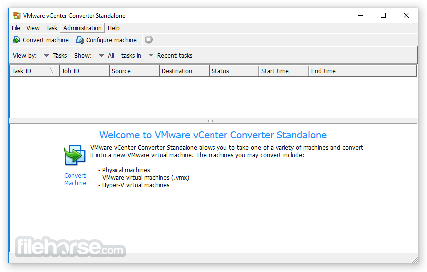 VMware vCenter Converter Standalone 6.2.0 Build 8466193 Captura de Pantalla 1