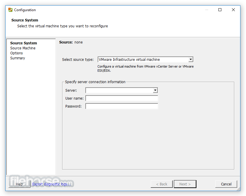VMware vCenter Converter Standalone 6.2.0 Build 8466193 Screenshot 2