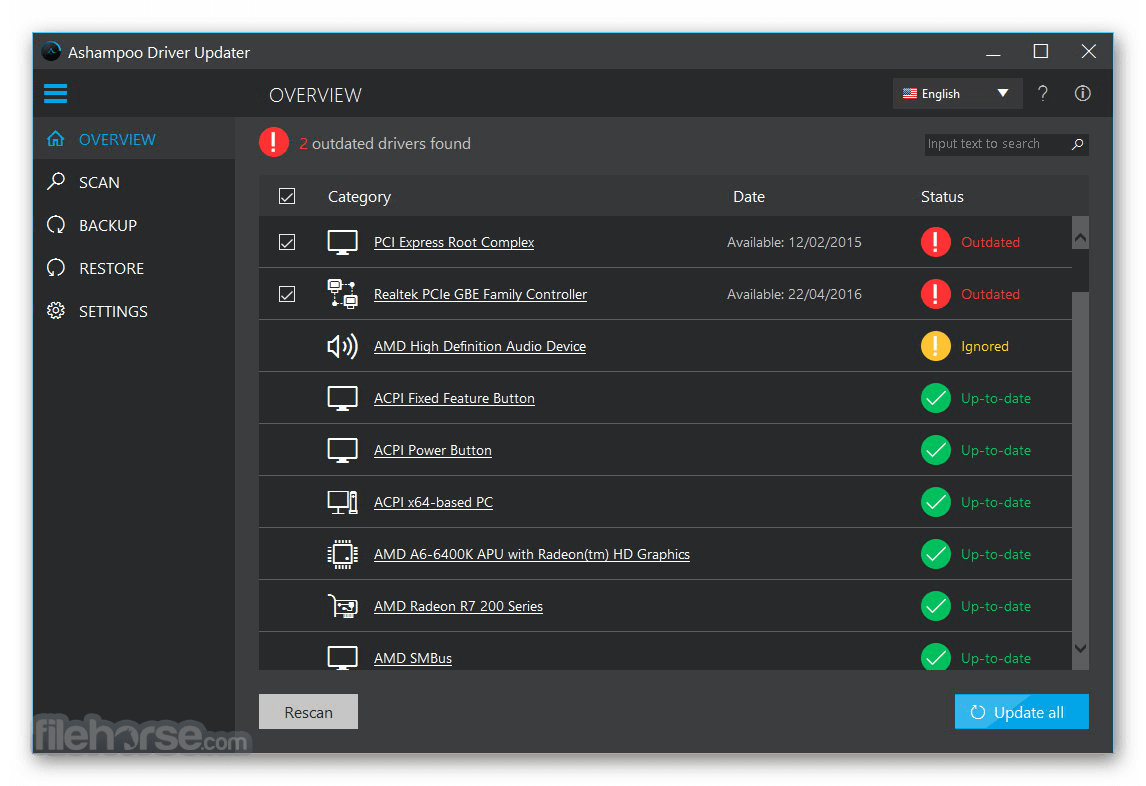 Ashampoo Driver Updater 1.6.1 Screenshot 2
