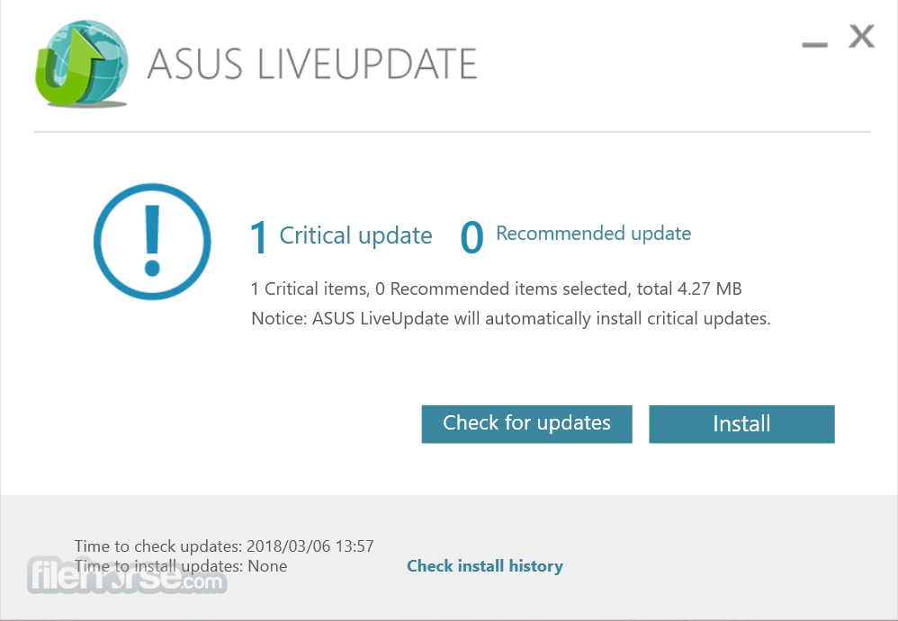 ASUS Live Update 3.5.2 Captura de Pantalla 2