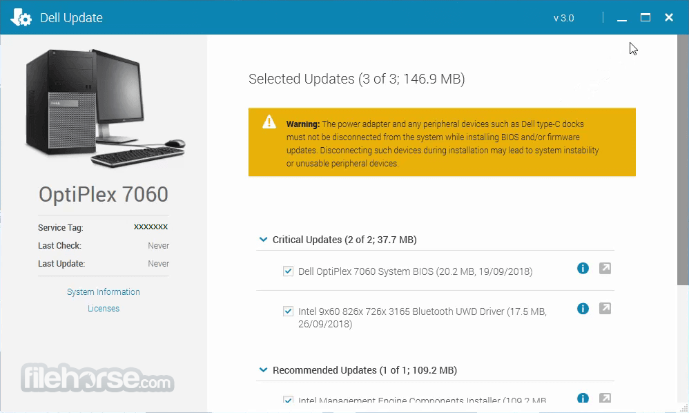 Dell Update Application 1.9.5.0 Screenshot 3