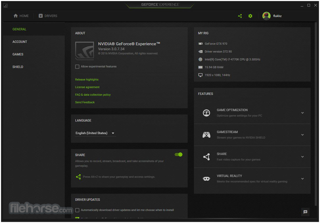 free for apple download NVIDIA GeForce Experience 3.27.0.120