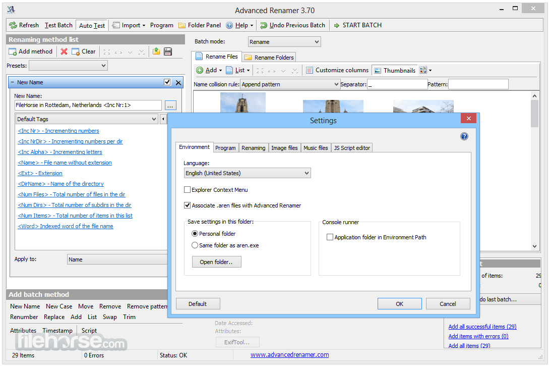 bulk file renamer windows 7