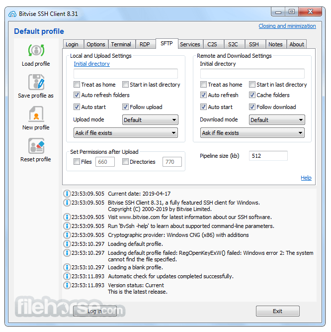 Bitvise SSH Client 8.17