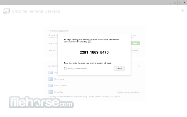 Chrome Remote Desktop Screenshot 2