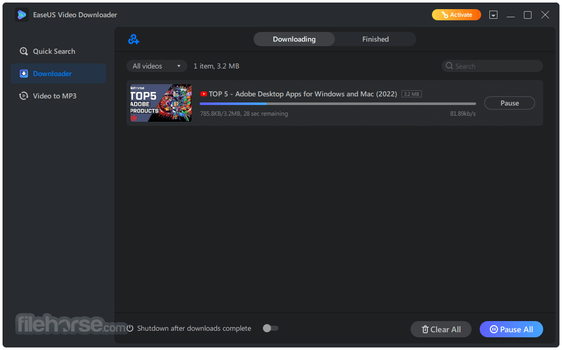 EaseUS Video Downloader 2.4.2 Screenshot 3