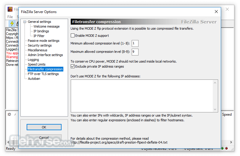 filezilla client windows server 2003