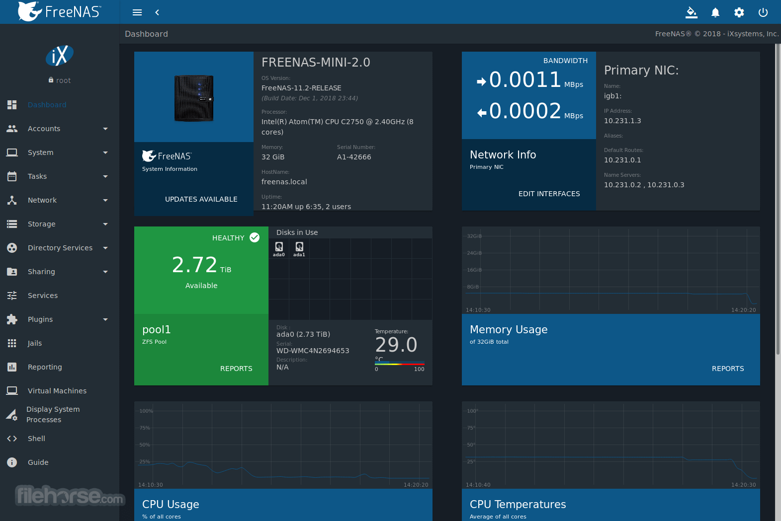 freenas volume manager set up zfs pool