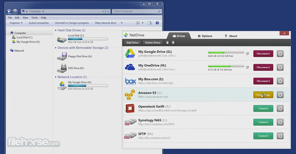 NetDrive 3.16.589 Screenshot 1