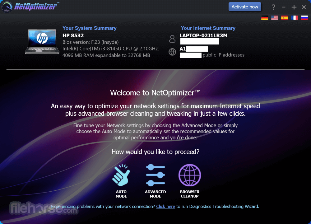 NetOptimizer 3.0.1.8 Screenshot 1