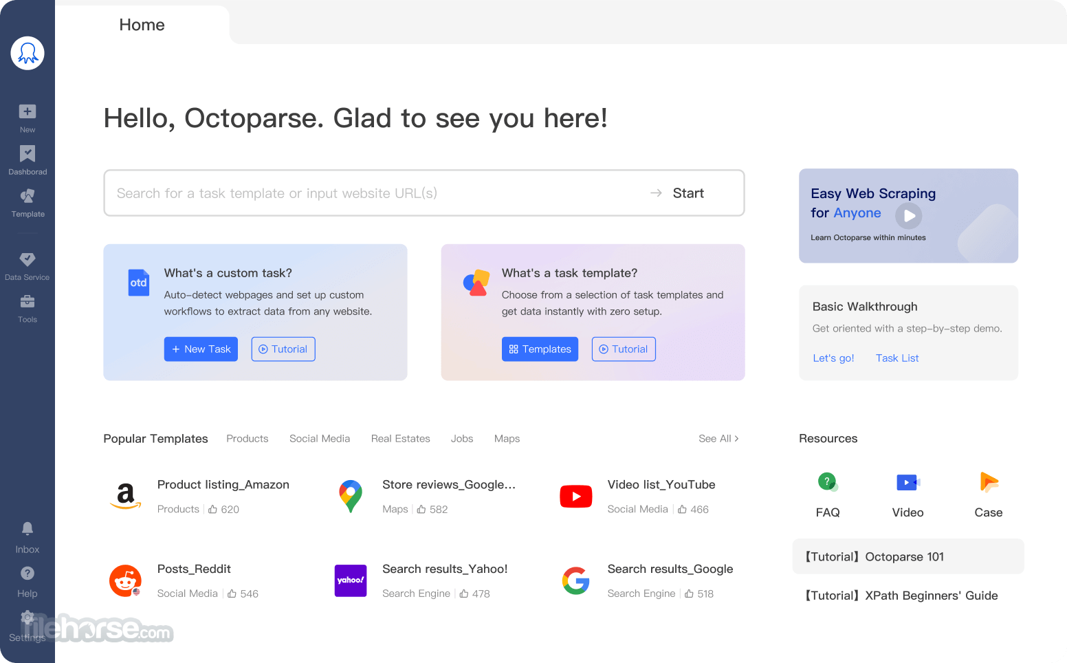 octoparse login to website