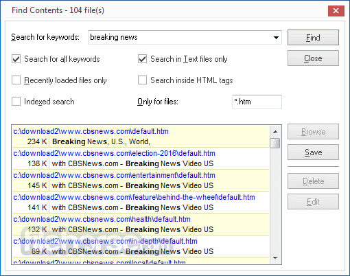Offline Explorer Pro 8.5 Build 4972 Captura de Pantalla 5