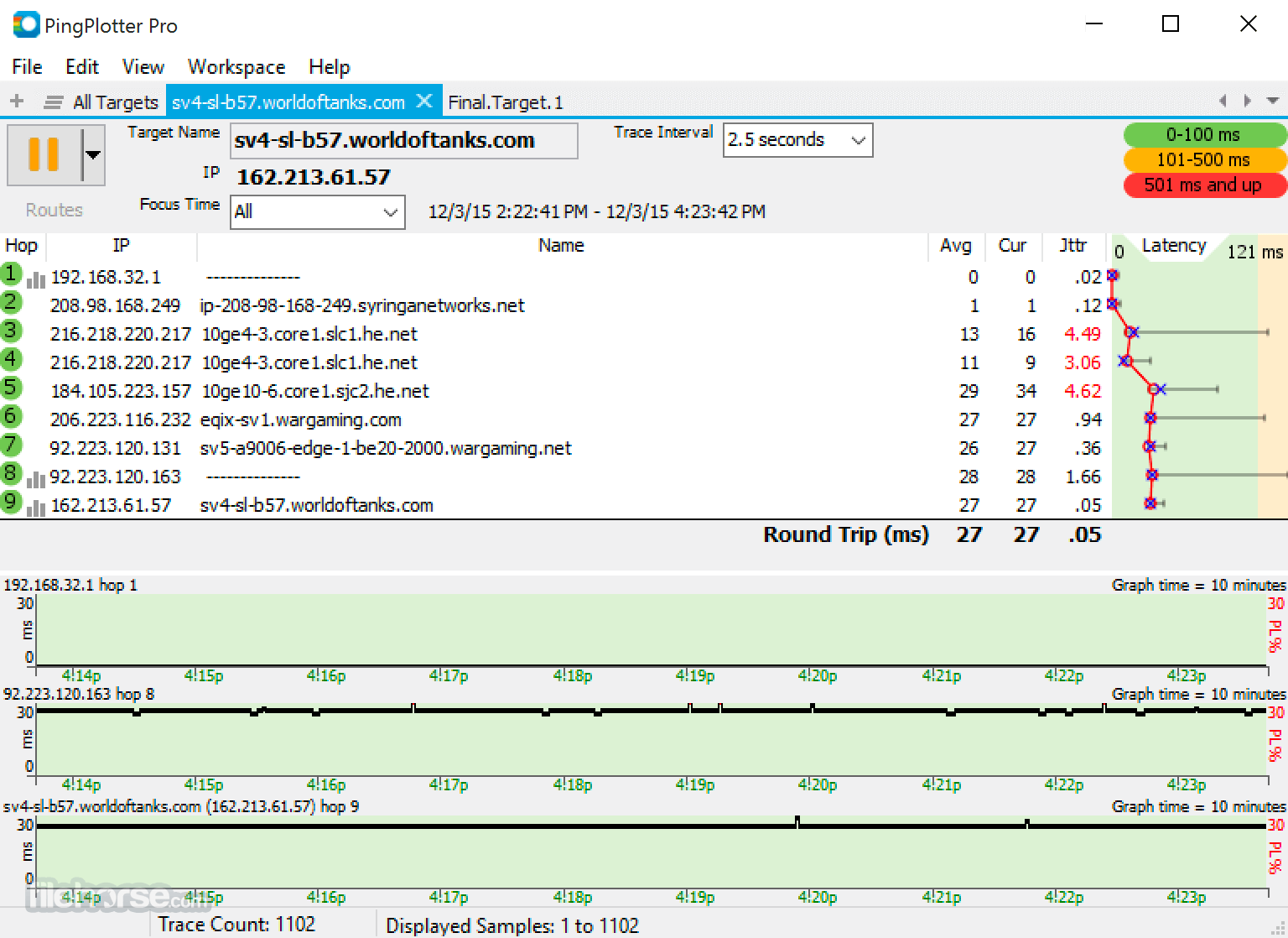 PingPlotter Pro 5.24.3.8913 for windows download