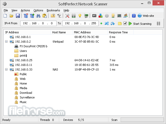 SoftPerfect Network Scanner 8.2 Captura de Pantalla 1