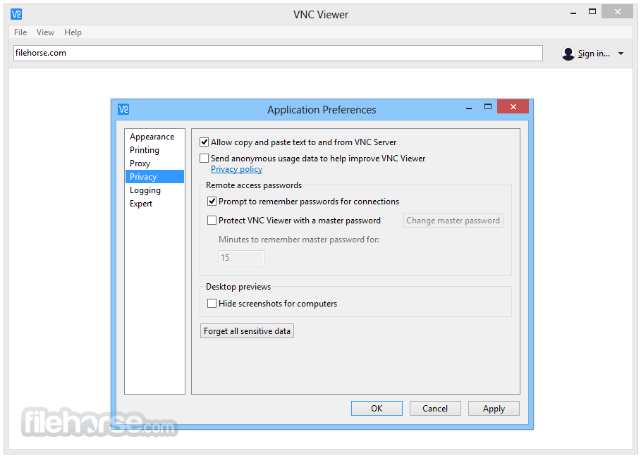 Browser based vnc server for windows mysql workbench not wqorking