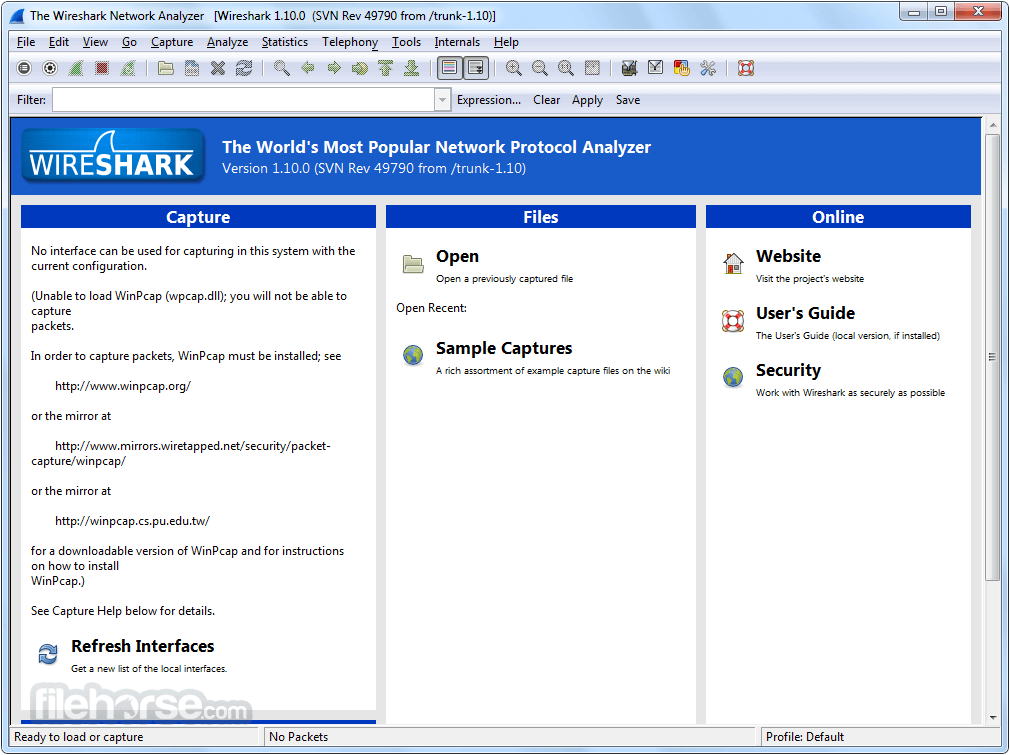Wireshark 3.6.1 (64-bit) Screenshot 1