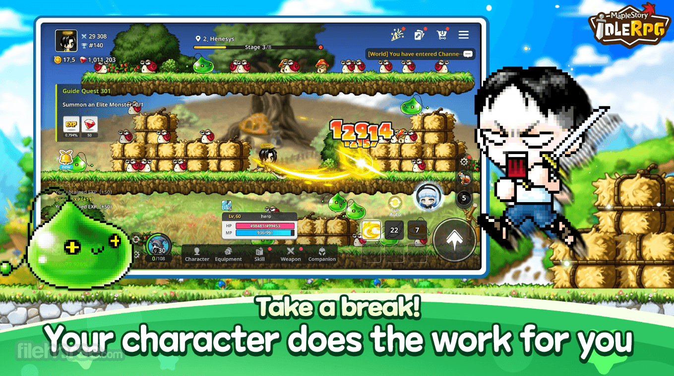 MapleStory: Idle RPG for PC Screenshot 1