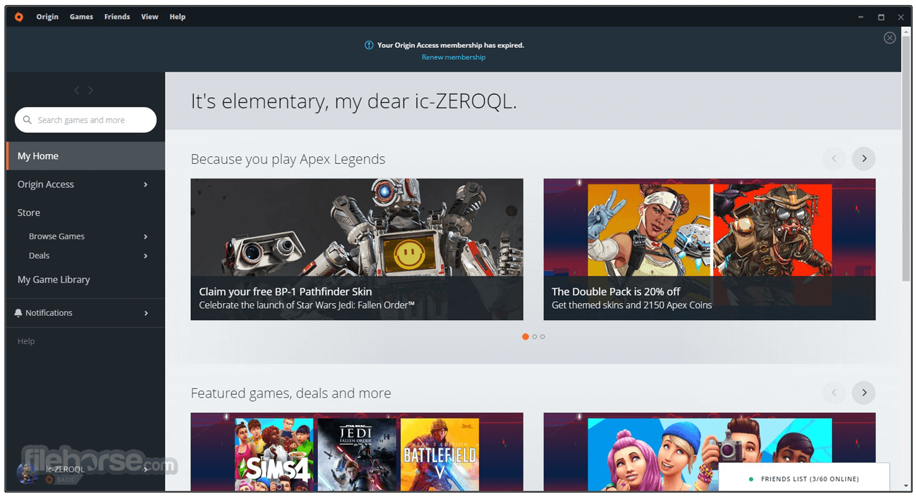 Download and play your games in Origin for Mac