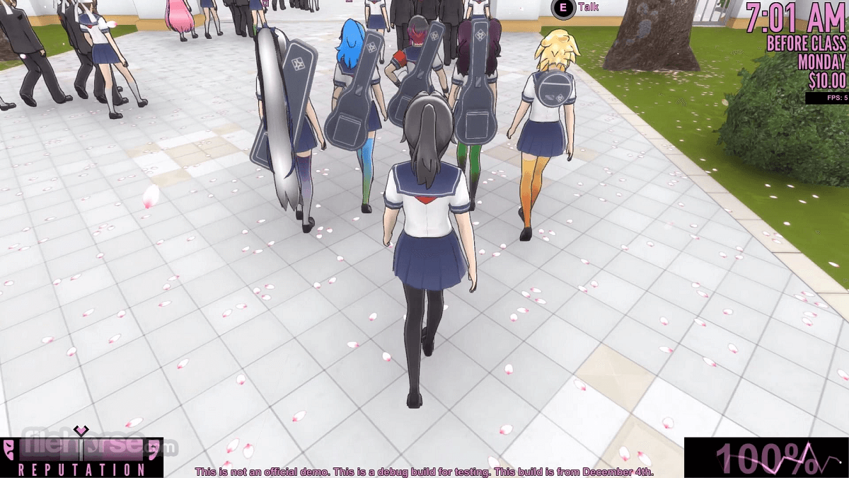 yandere simulator game demo no download