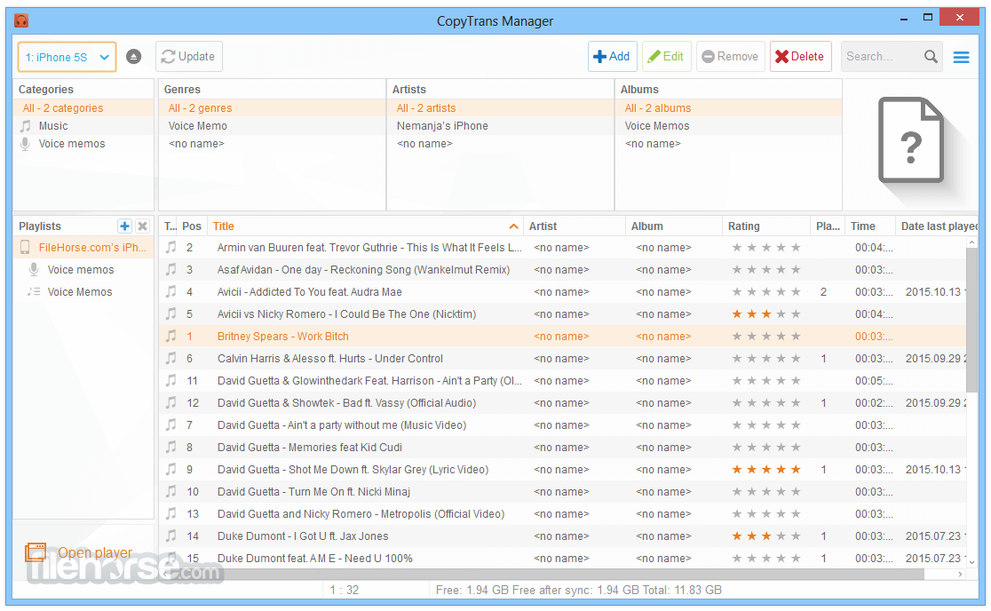 CopyTrans Manager 1.208 Screenshot 1