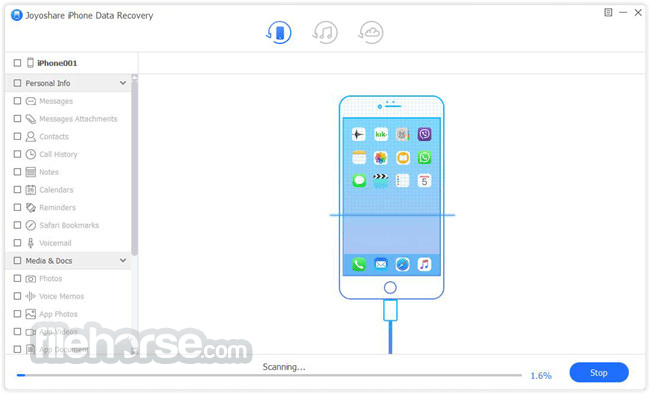 Joyoshare iPhone Data Recovery 2.4.0 Screenshot 3