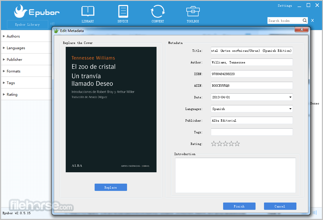Epubor eBook Manager 2.0.7.1205 Screenshot 1