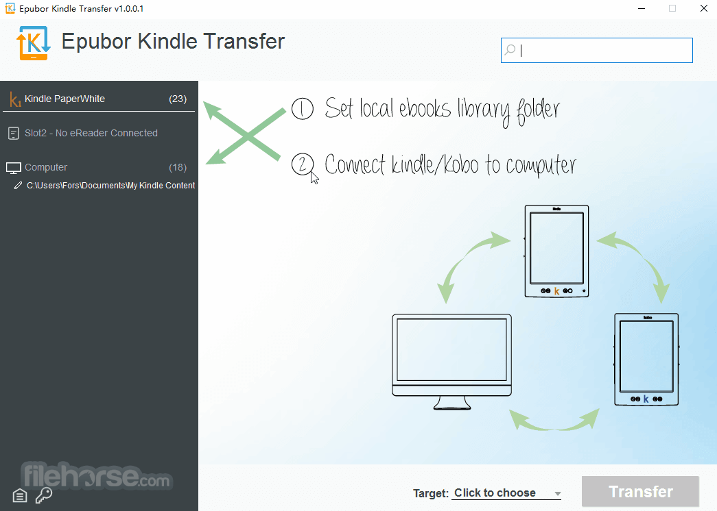 Epubor Kindle Transfer 1.0.2.221 Captura de Pantalla 1