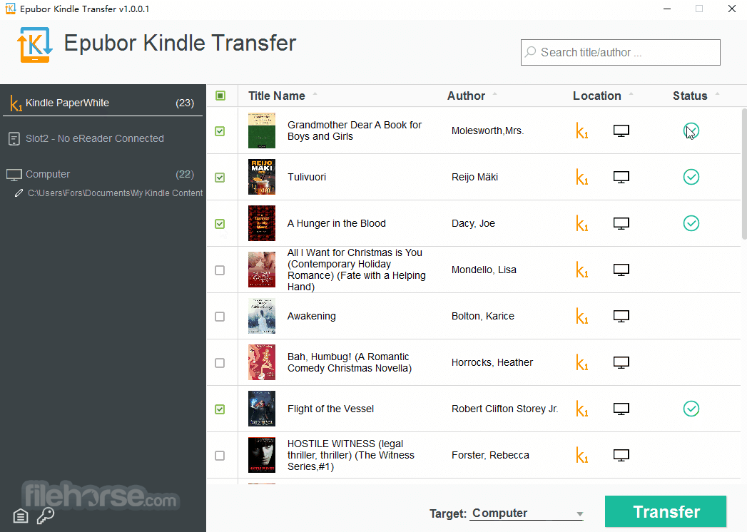 Epubor Kindle Transfer 1.0.2.221 Captura de Pantalla 3