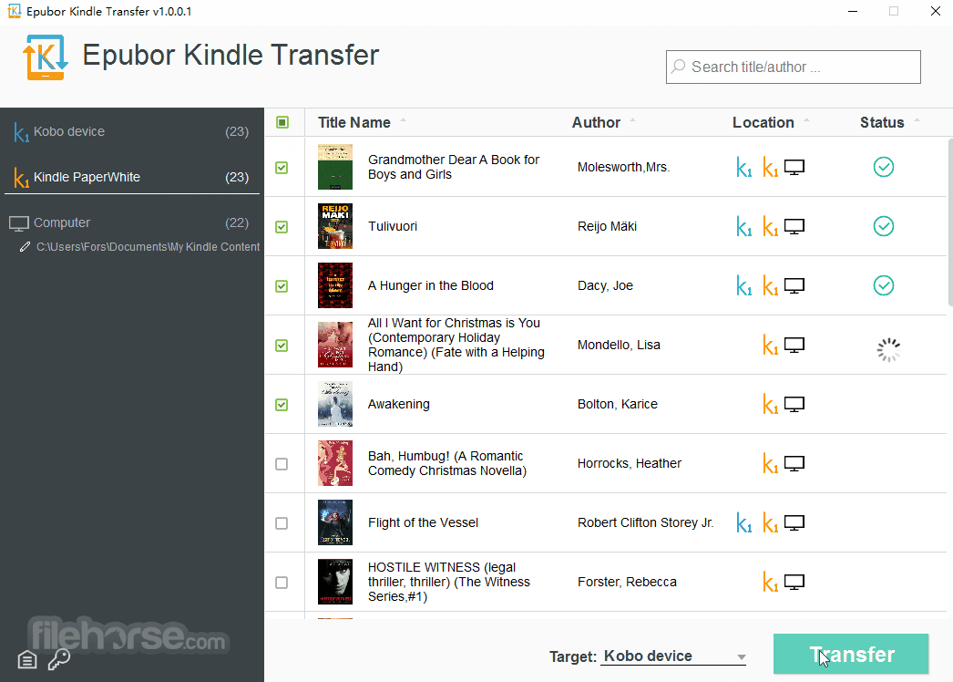 Epubor Kindle Transfer 1.0.2.221 Screenshot 4