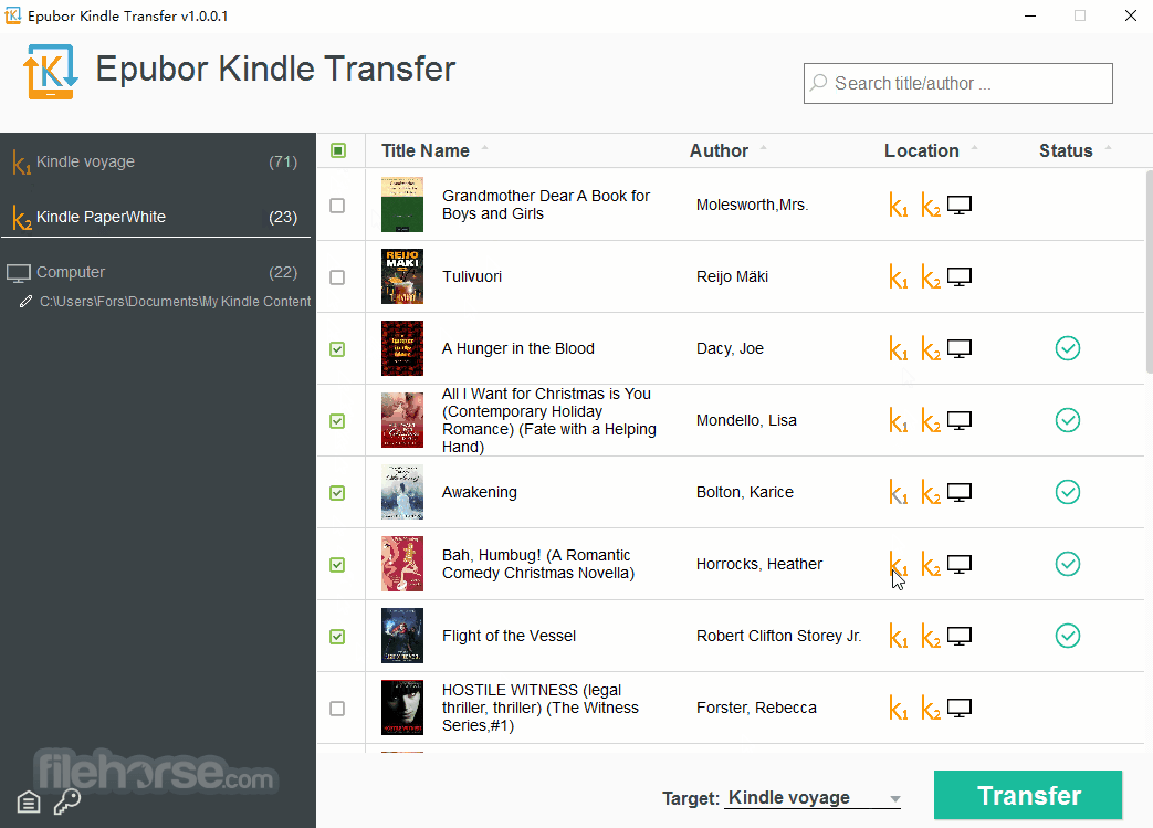 Epubor Kindle Transfer 1.0.2.221 Captura de Pantalla 5