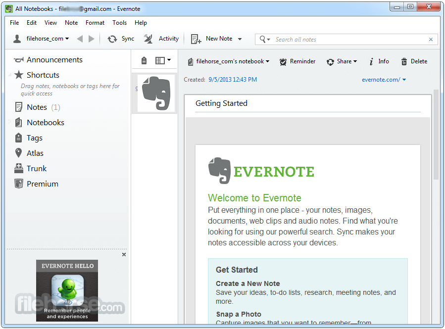 Evernote 10.39.6-3451 Screenshot 1