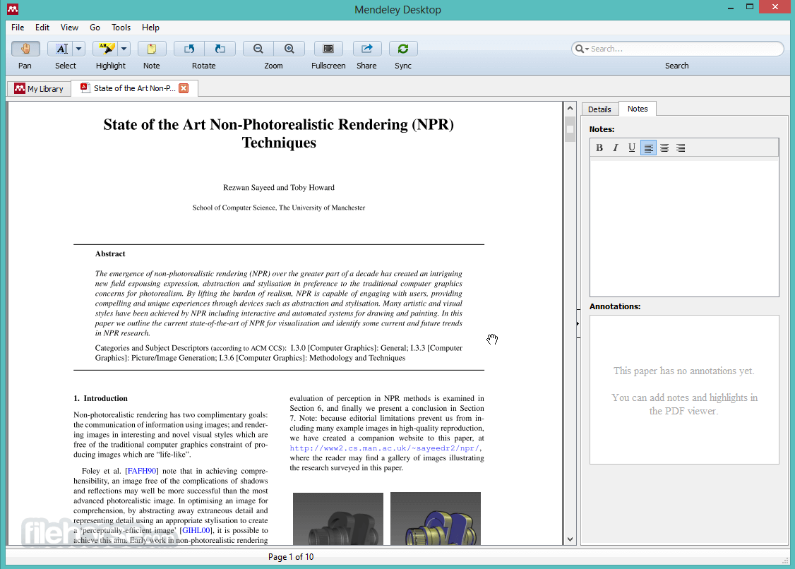 mendeley desktop application