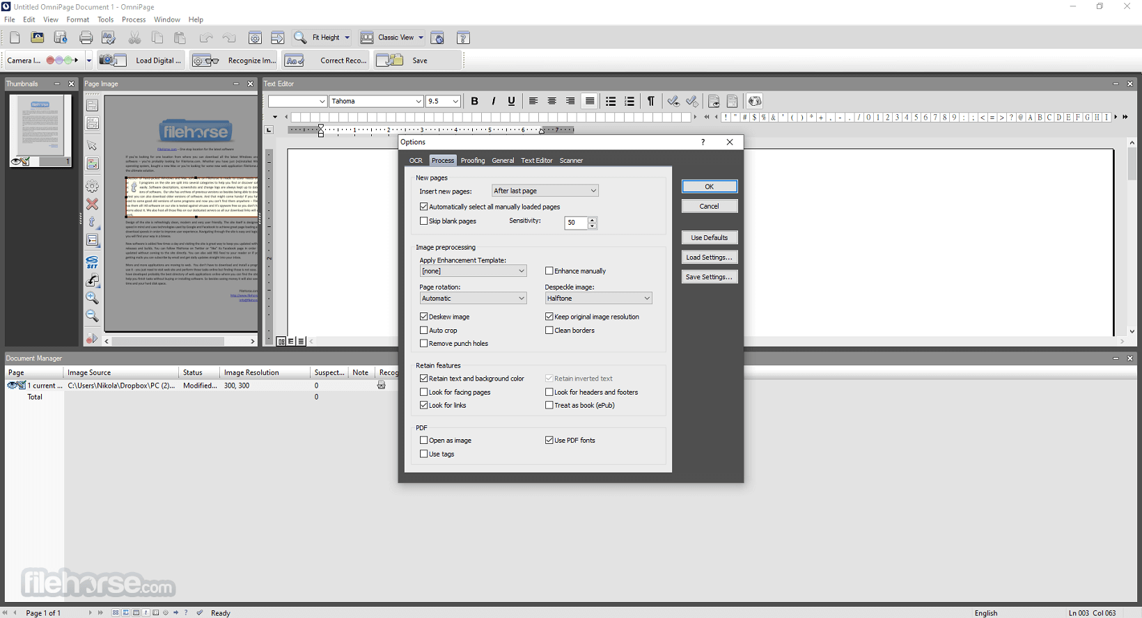 OmniPage Professional 19.0 Screenshot 5