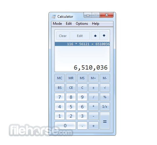 Windows7 Calculator Screenshot 1