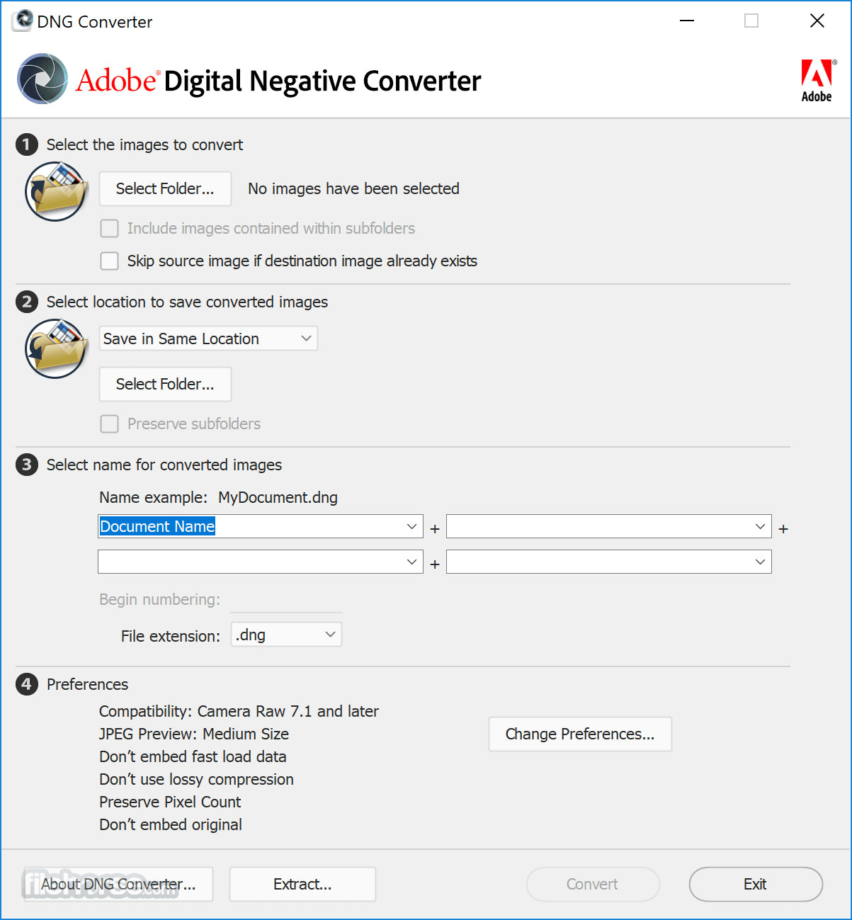 adobe digital negative converter