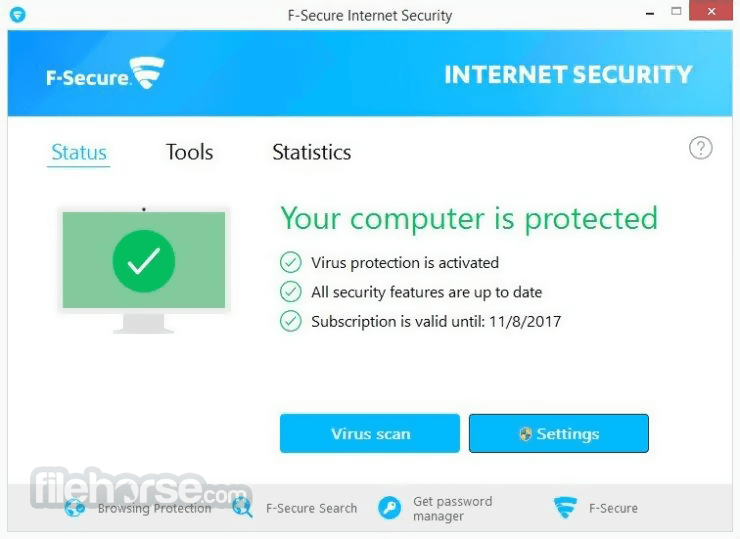F-Secure Internet Security 17.8 Captura de Pantalla 1