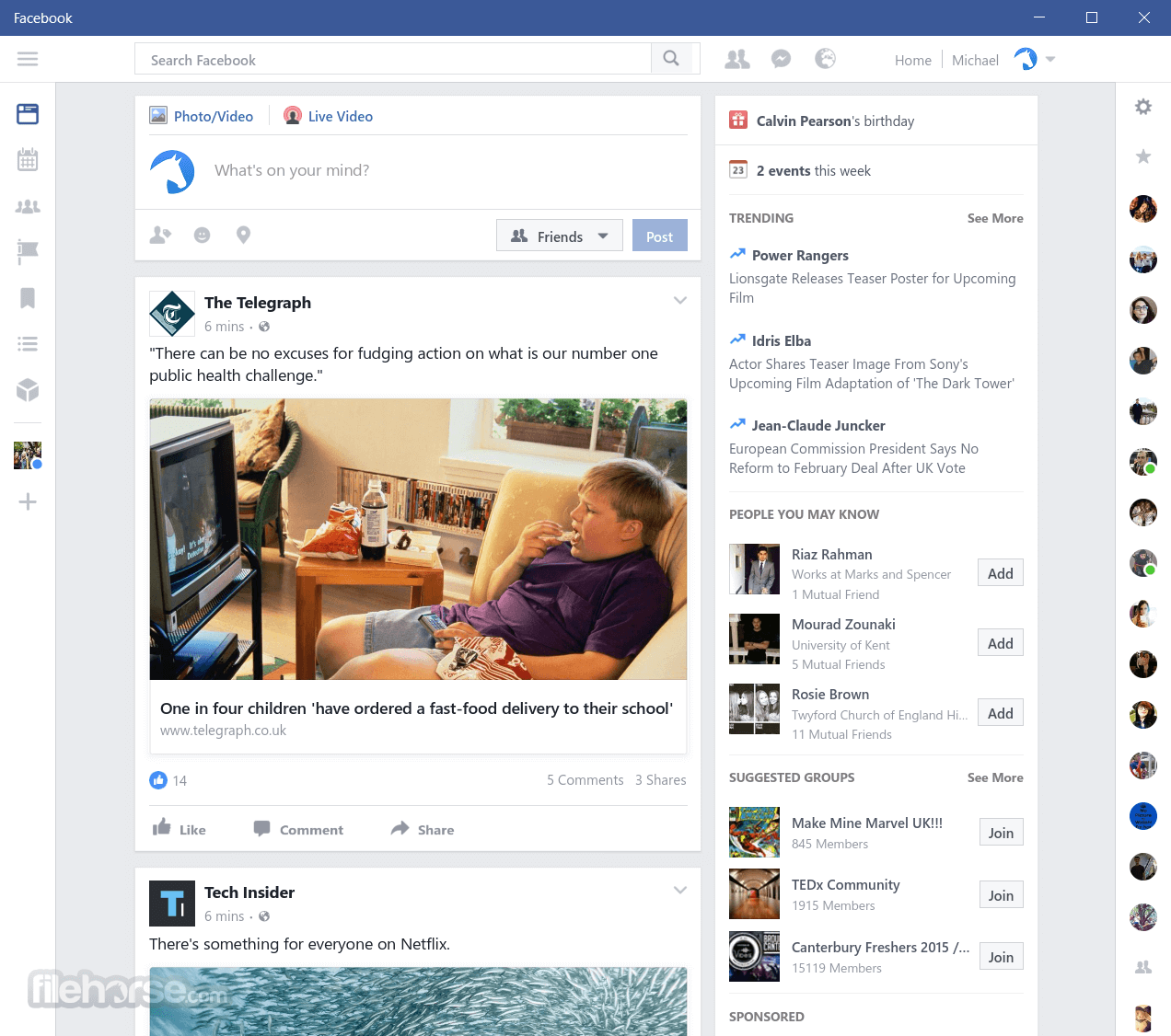Facebook for Windows 11/10 Screenshot 1